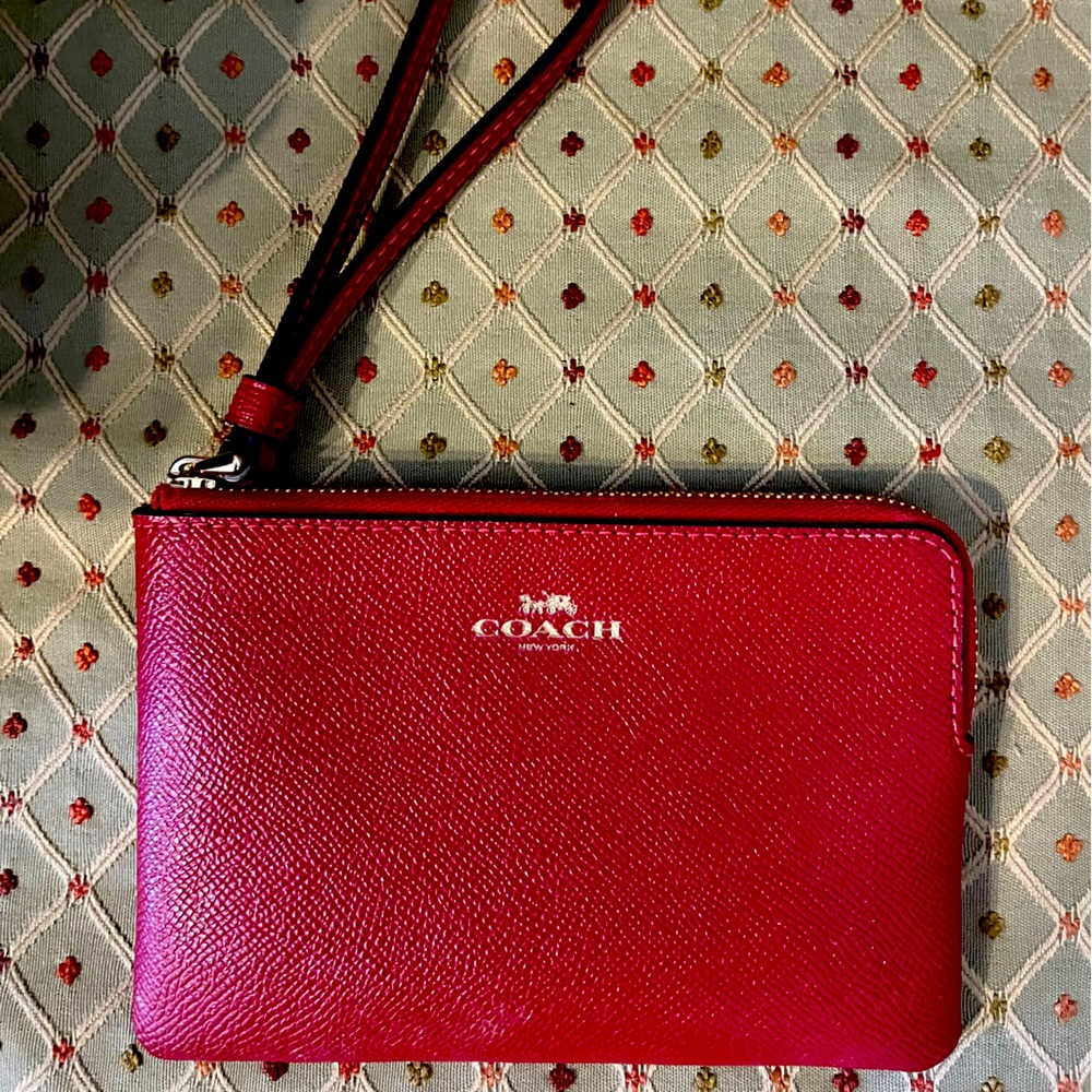 Coach Cherry Red Wristlet